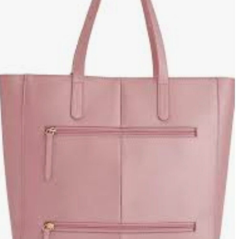 Joy Mangano Rose Pink Pre-loved Metallic Tote - Picture 3 of 4